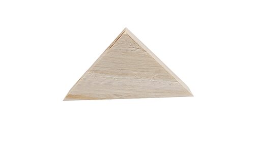 Triangle en bois brut | 105x55x22mm