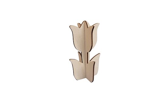 Wooden tulip | 112x65x65mm