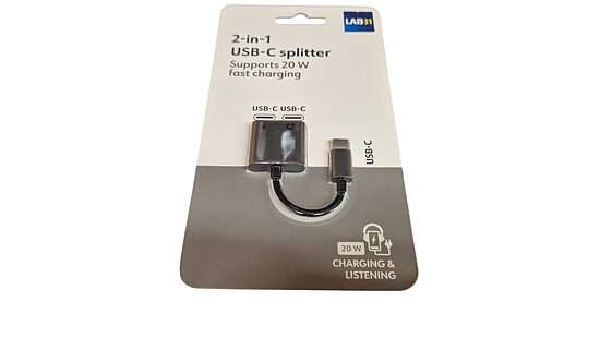 2-in-1 USB-C sadalītājs