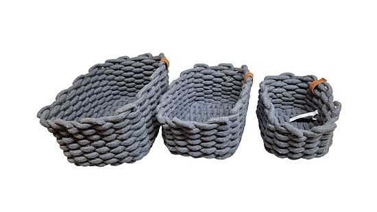 Auduma grozu komplekts, 3 gab., 30 × 20 × 12 cm, 25 × 20 × 11 cm, 23 × 13 × 10 cm