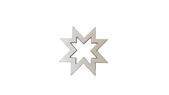 Latvju zīme no koka | Auseklis | 60x60x3mm