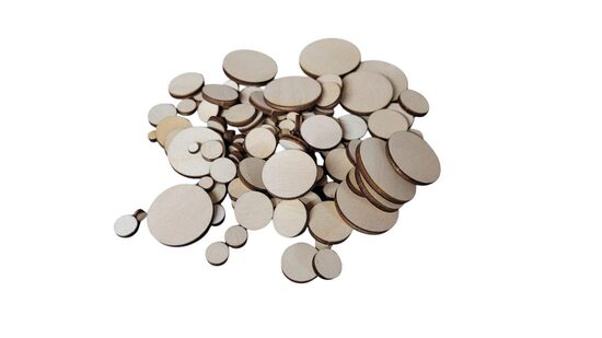 Koka aplīši "Mix" 3-30mm (150gab)