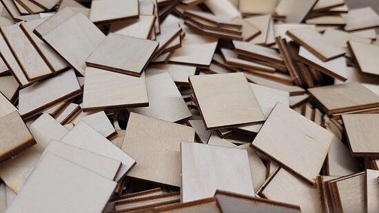 Drewniane kwadraty | 30x30x3 mm | 50 szt.