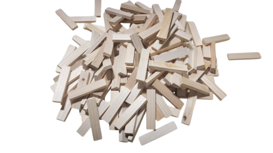 Neapstrādāti koka kluči |  85x8x17mm | 200 gab.