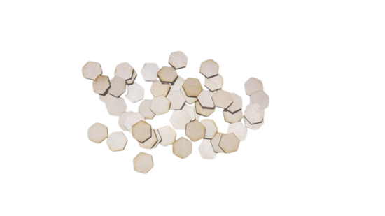 Koka sešstūri | 20x17x3mm | (100gab.)