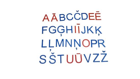 Latvių abėcėlė | Didžiosios spausdintinės